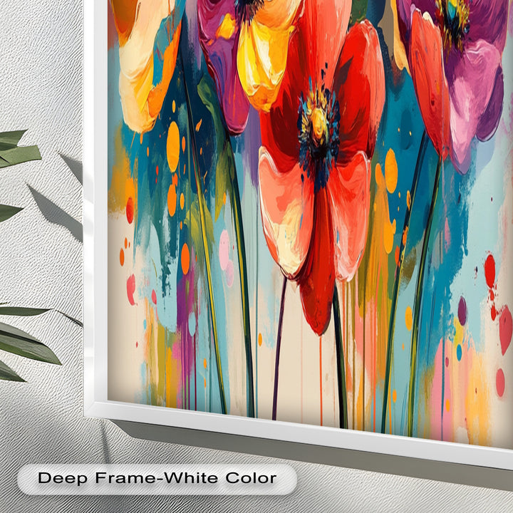 Colored Flowers – Vibrant Floral Oil Painting