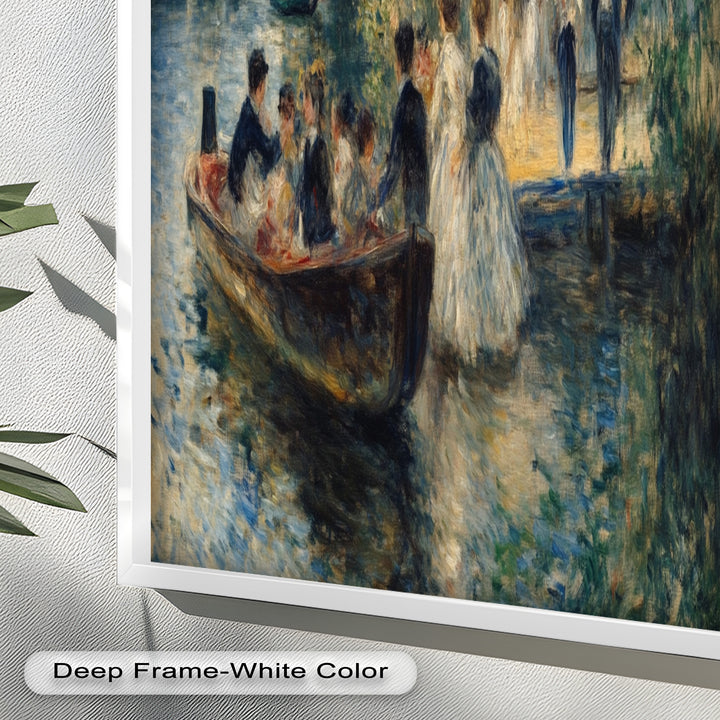 Afternoon Gathering by the River – Impressionist Oil Painting