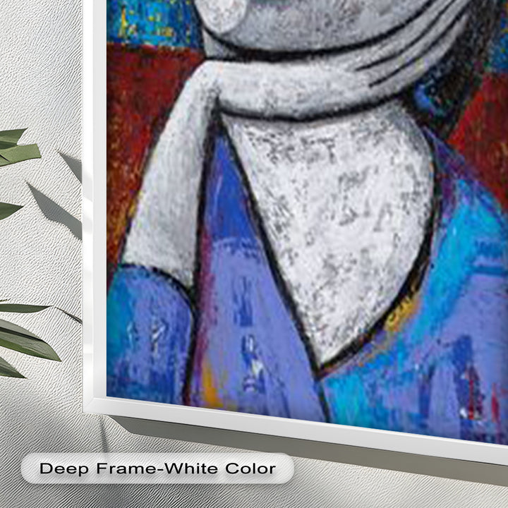 Quiet Reflection – Textured Modern Portrait Picasso Oil Painting