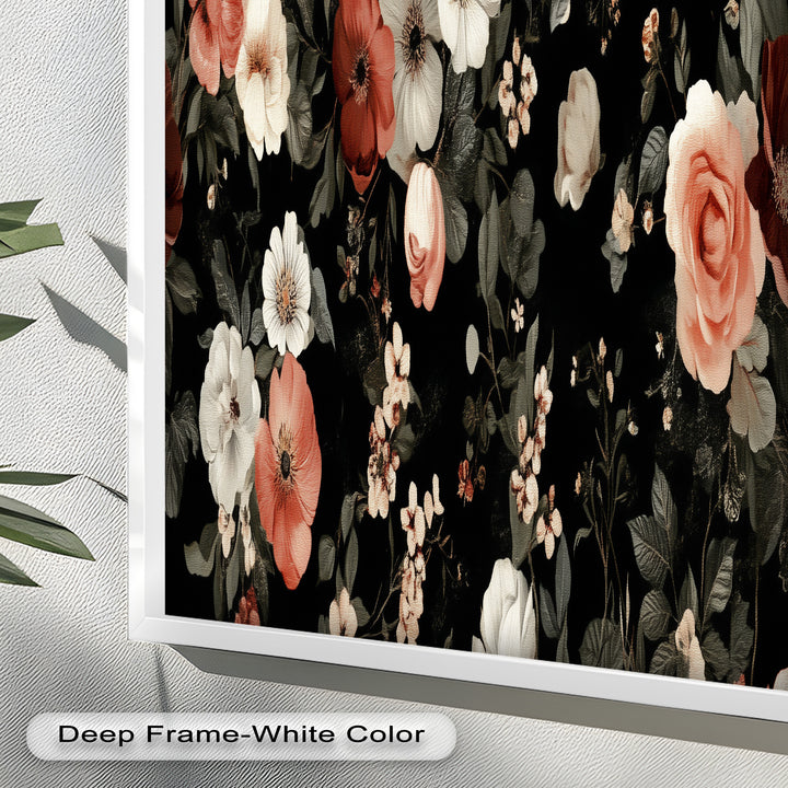 Vintage Garden Blooms Wall Art – Floral Oil Painting