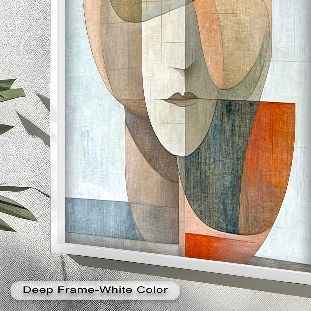 Geometric Face Portrait – Modern Abstract Oil Painting - MyPhotoStation
