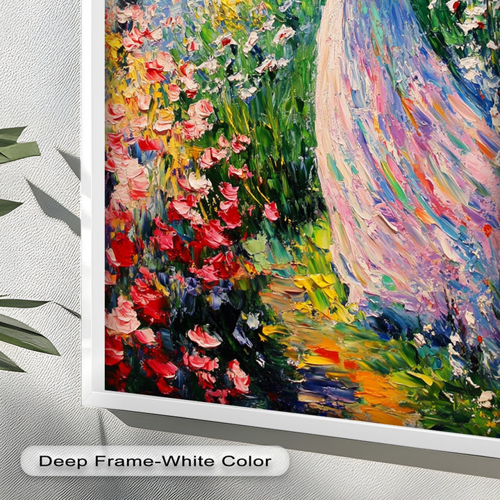 Woman in Floral Crown - Impressionist Oil Painting