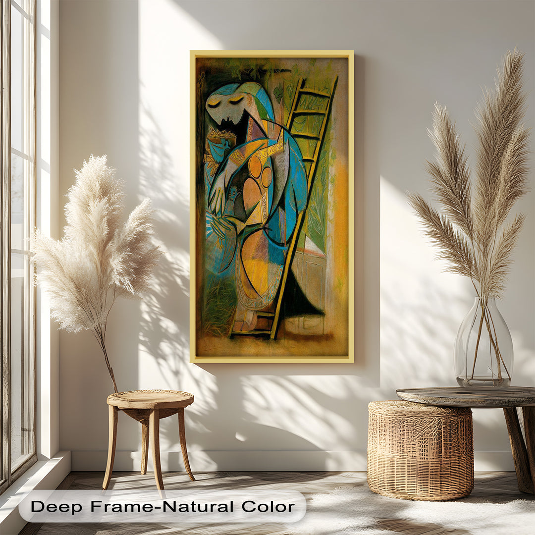Nest of Peace – Symbolic Cubist Oil Painting