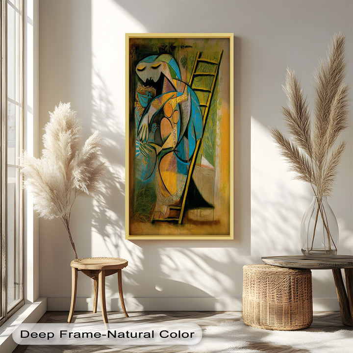 Nest of Peace – Symbolic Cubist Oil Painting