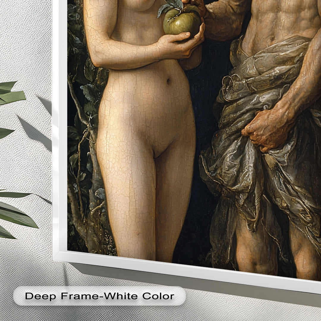 First Temptation – Adam and Eve Renaissance Oil Painting