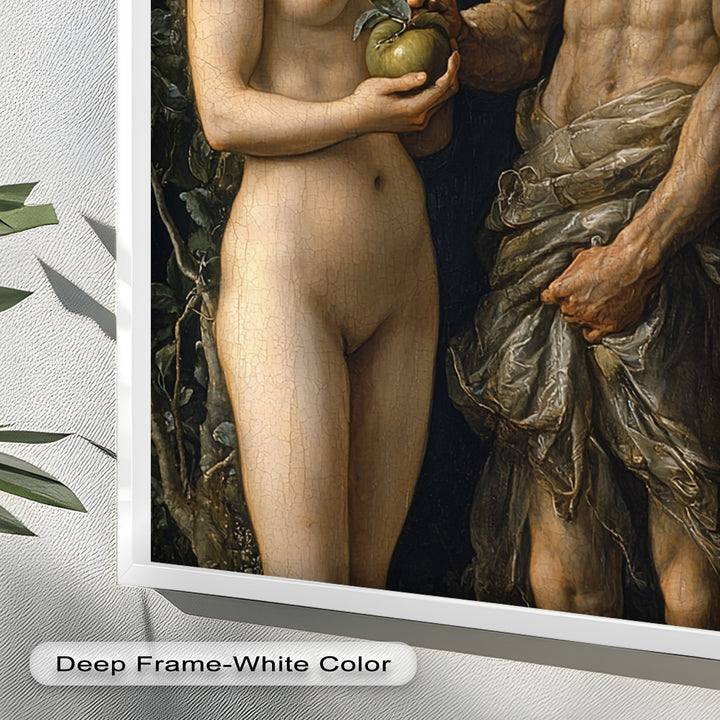 First Temptation – Adam and Eve Renaissance Oil Painting