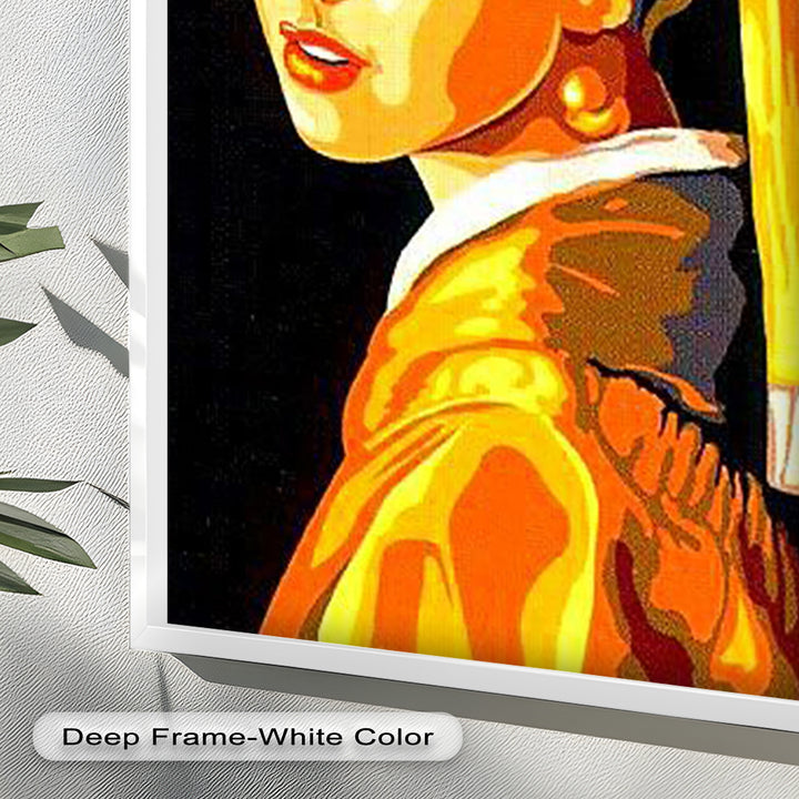 Modern Interpretation of Girl with a Pearl Earring - Renaissance Oil Painting