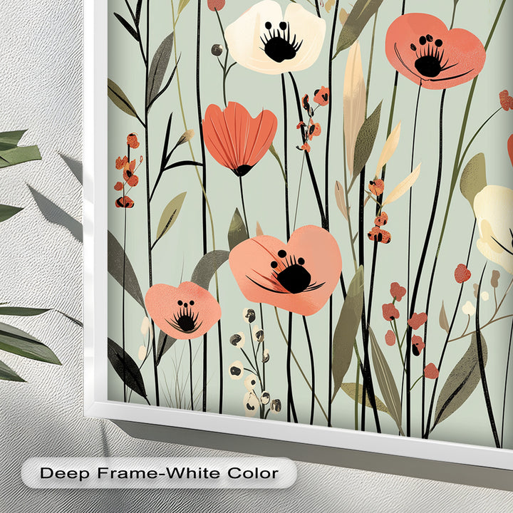 Wild Meadow Whispers – Boho Blumen Ölgemälde
