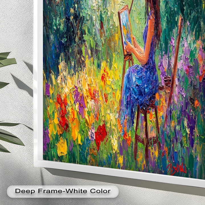 Colorful Garden Scene – Impressionist Oil Painting