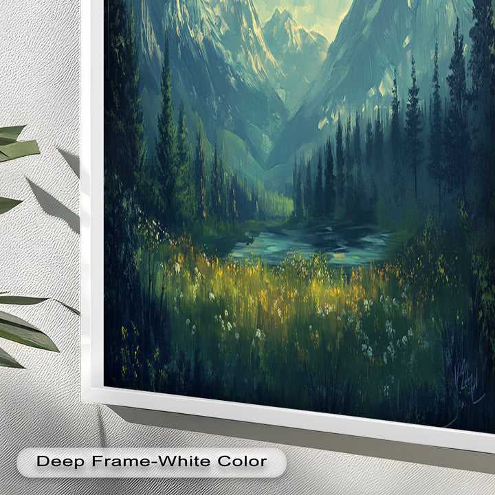 Mystic Mountain Solitude – Enchanting Landscape Oil Painting