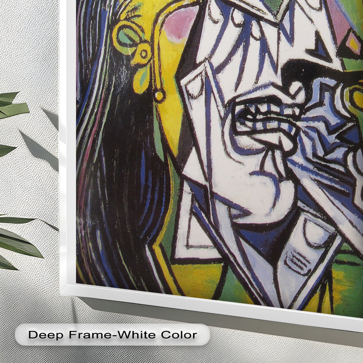 Woman in Anguish – Expressive Cubist Portrait Picasso Oil Painting