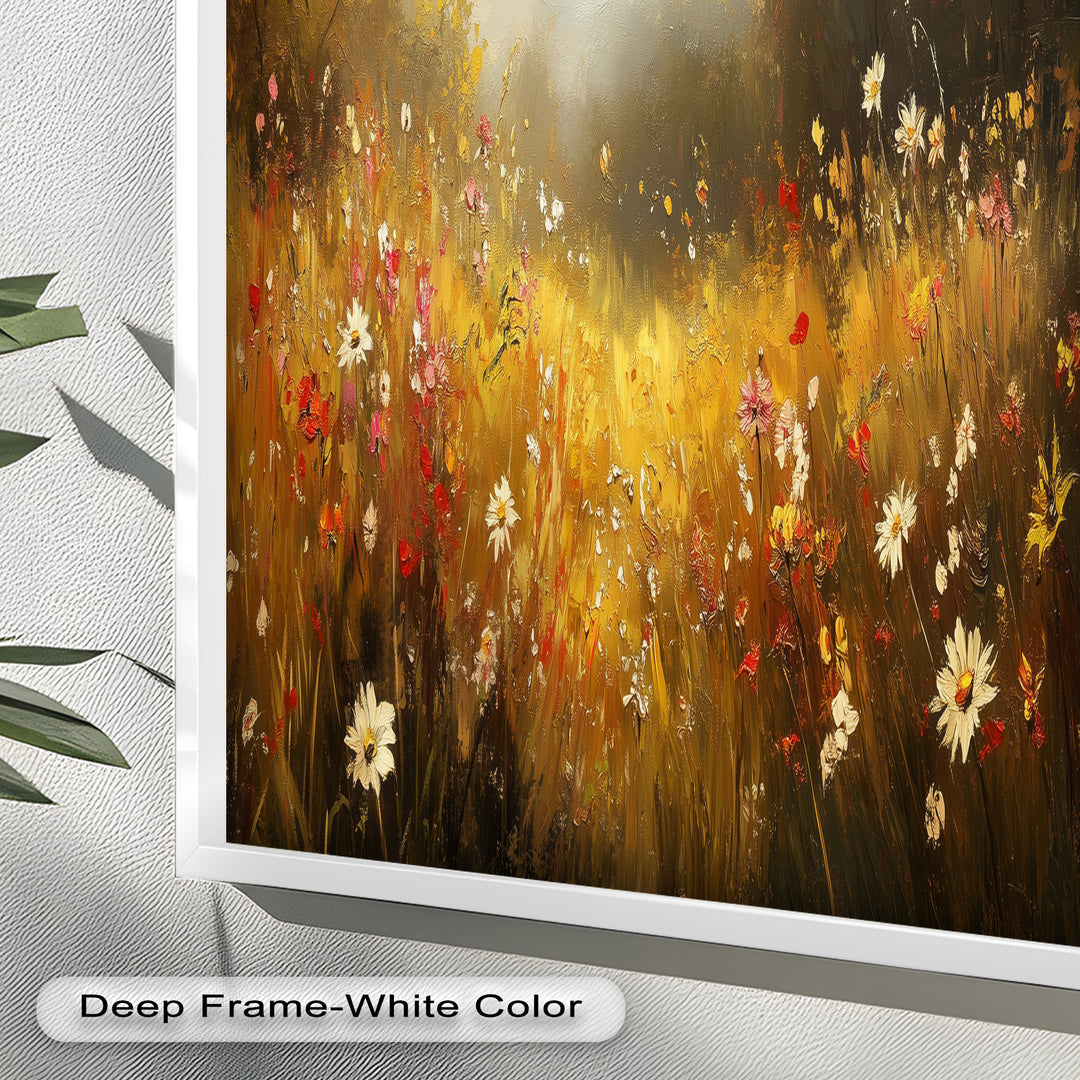 Flowers and Stream – Vibrant Autumn Oil Painting