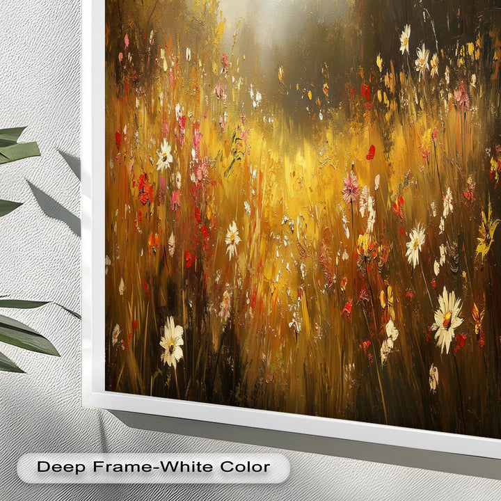 Flowers and Stream – Vibrant Autumn Oil Painting