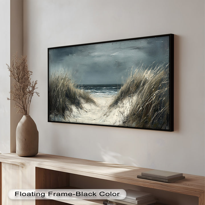 Stormy Beach Landscape - Realism Oil Painting