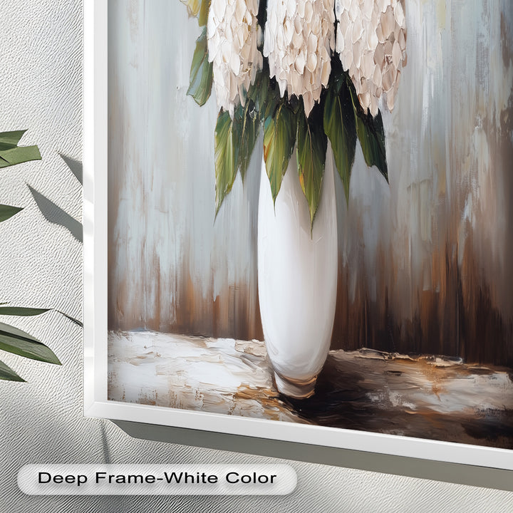 Ivory Bloom Elegance – Still Life Oil Paintings
