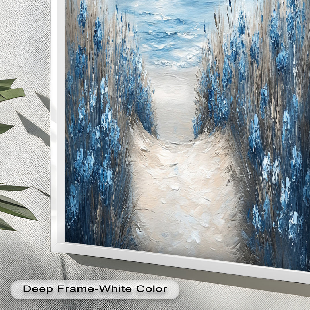 Coastal Beach Path Wall Art – Landscape Oil Painting