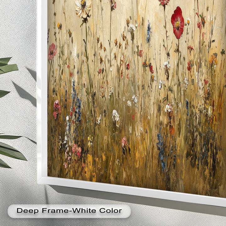 Vintage Wild Flowers – Rustic Floral Oil Painting