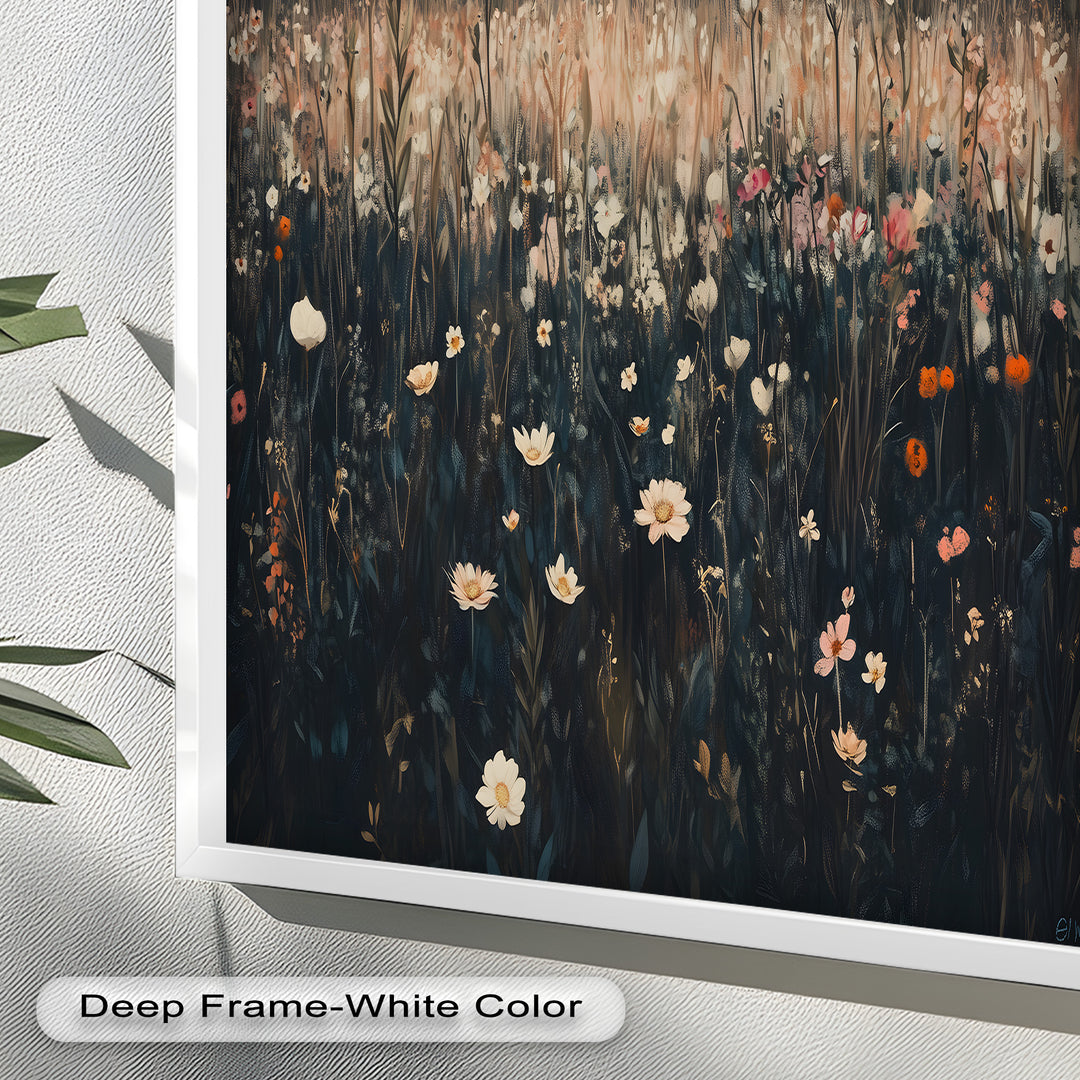 Wildflower Horizon – Framed Oil Painting