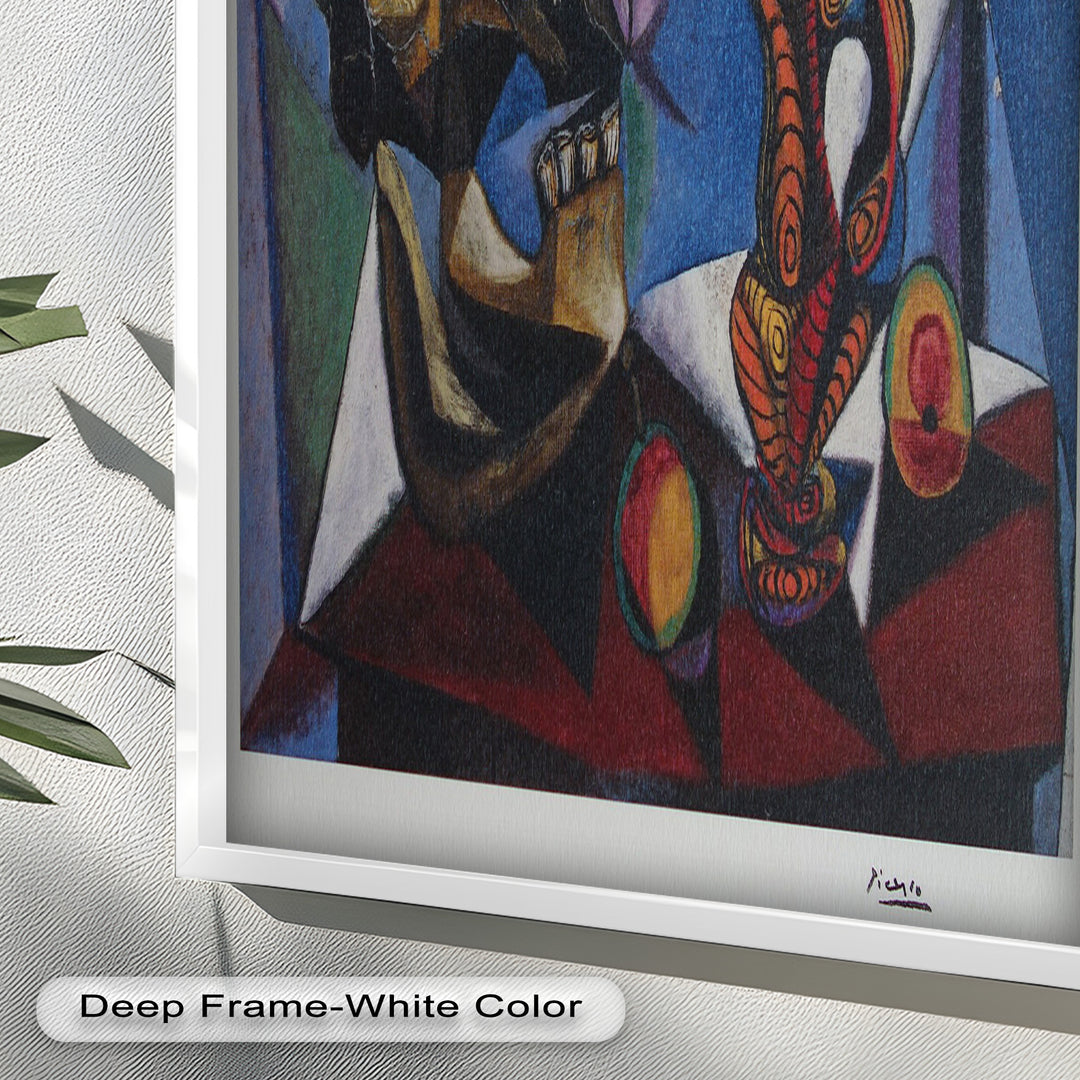 Still Life with Bull Skull – Symbolist Cubist Picasso Oil Painting
