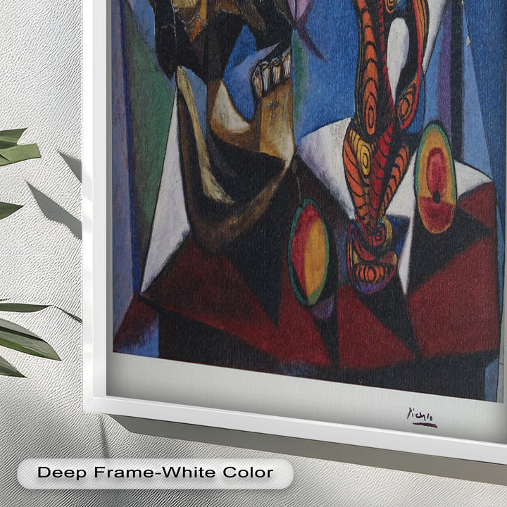 Still Life with Bull Skull – Symbolist Cubist Picasso Oil Painting