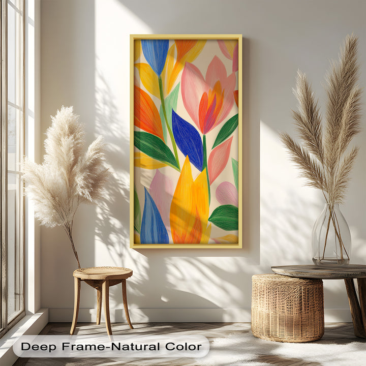 Whimsical Garden – Abstract Botanical Oil Painting