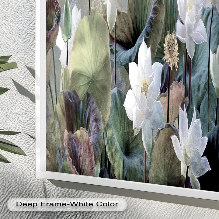 Lotus Flower Botanical – Elegant Floral Oil Painting