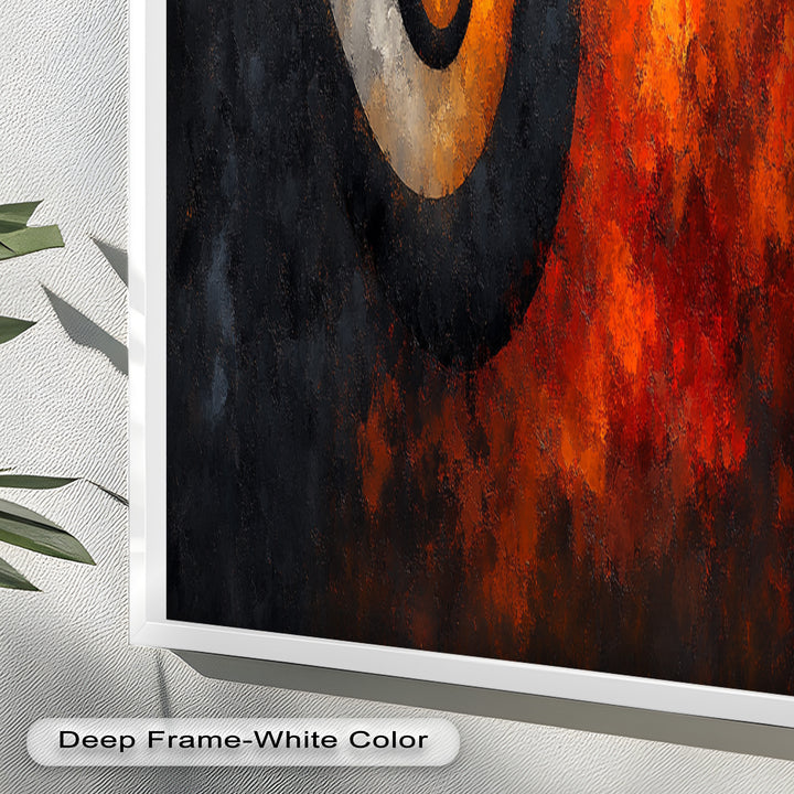 Autumn Swirl – Abstract Spiral Oil Painting