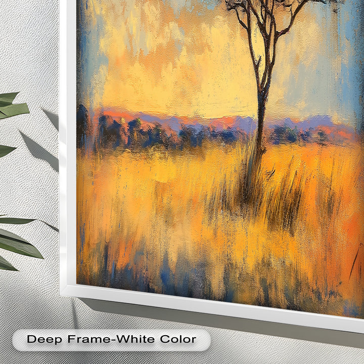 African Savannah Tree Wall Art – Landscape Oil Painting