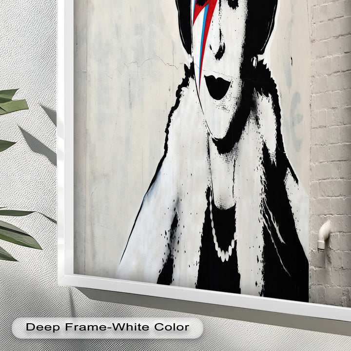 Royal Rebellion – Queen with Bowie Bolt Banksy Oil Painting