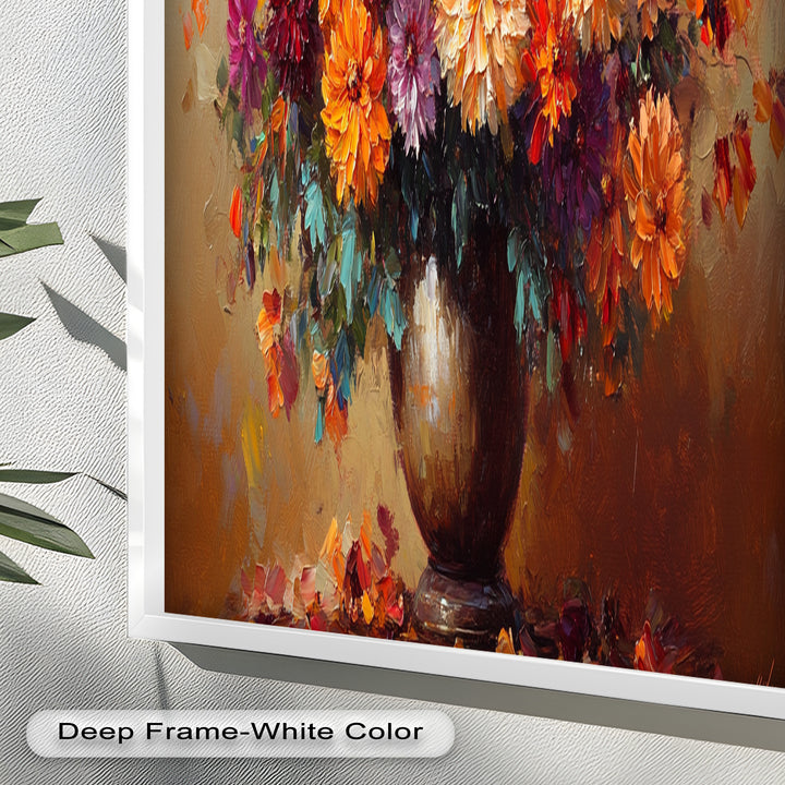 Dahlia Bouquet Wall Art – Still Life Oil Paintings