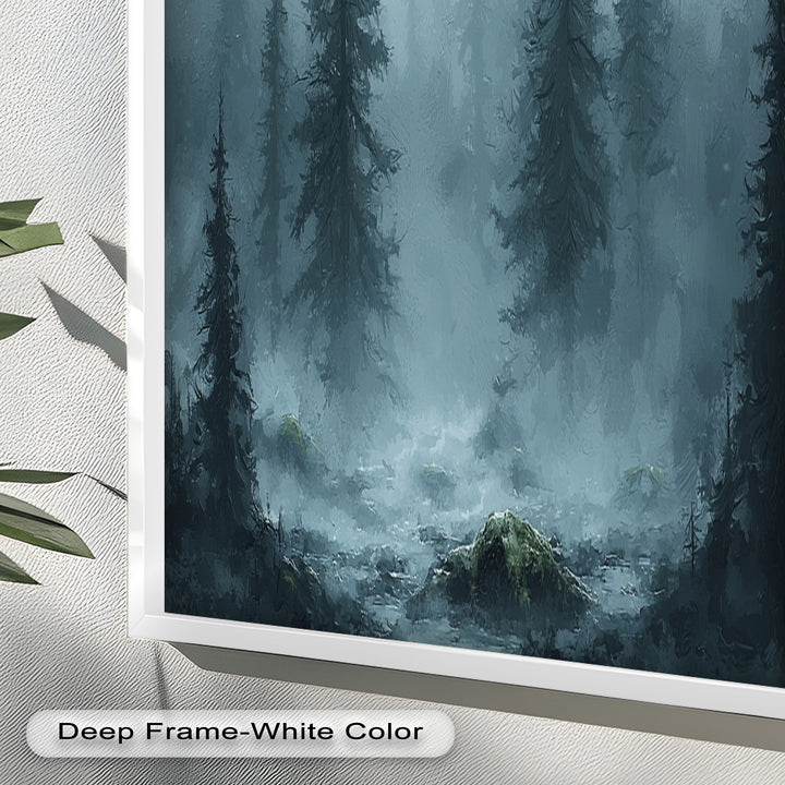 Misty Forest – Tranquil Nature Oil Painting