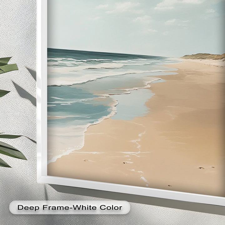 Endless Shoreline – Serene Seascape Oil Painting