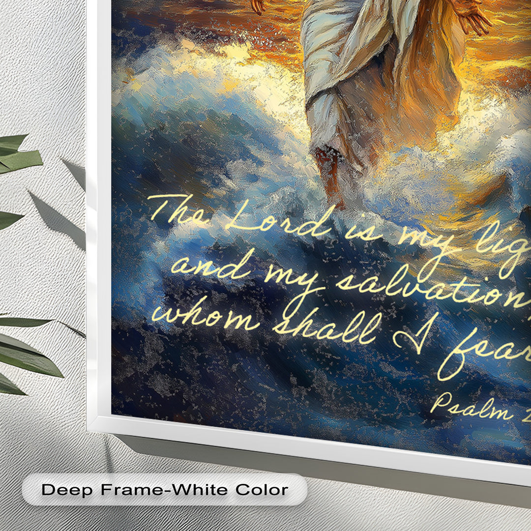 Psalm 27:1 – The Lord is My Light Bible Verse Oil Painting