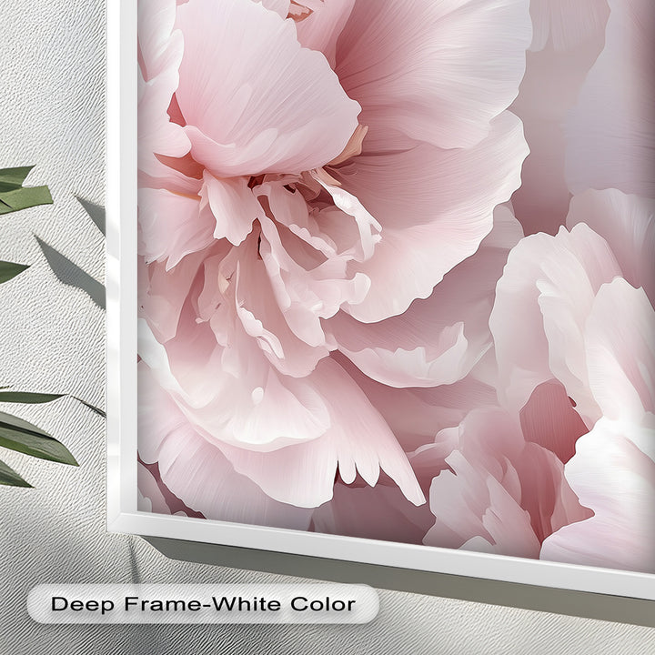 Blushing Petal Bloom – Soft Pink Peony Flower Oil Painting