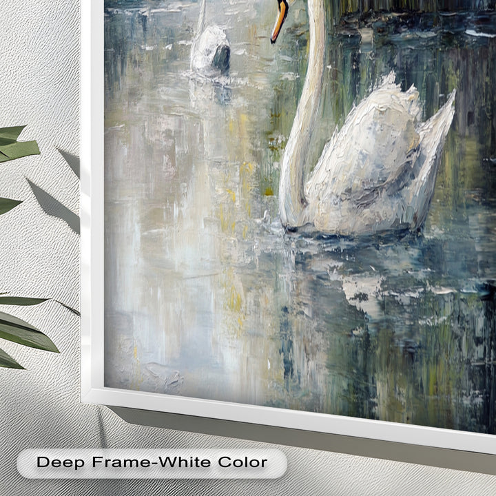 Swans on the Lake – Animal Oil Painting