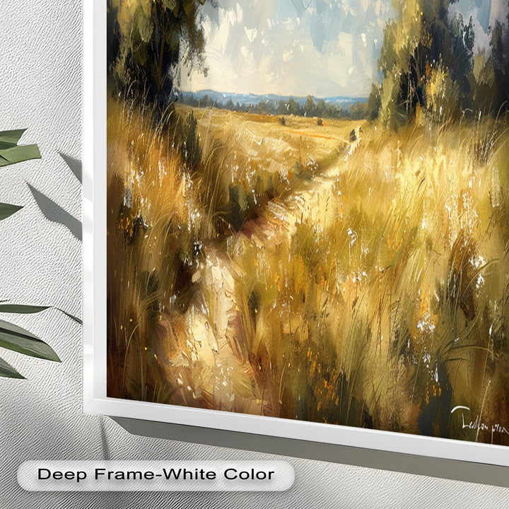 Nostalgic Landscape Framed Art – Nature Oil Painting