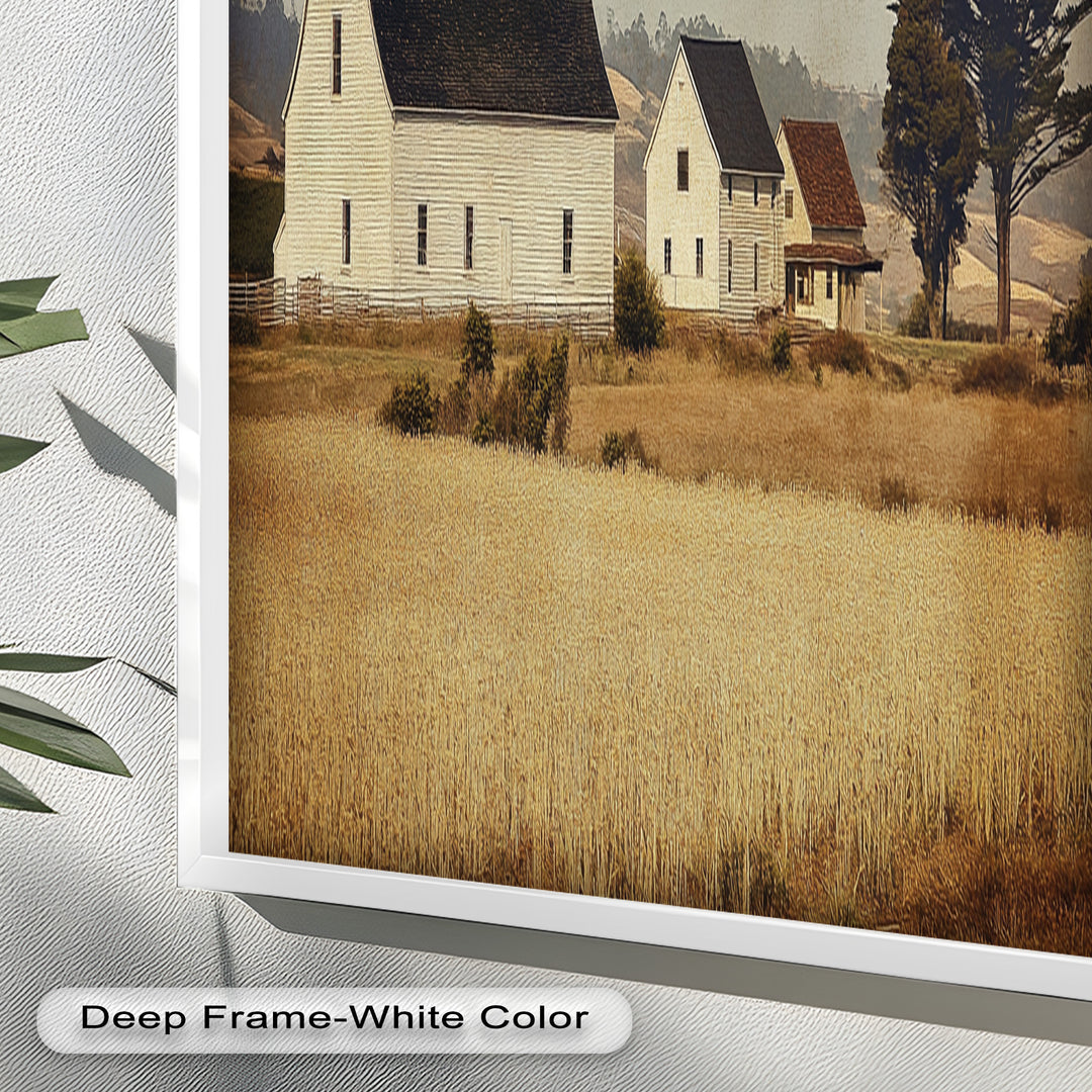 Farmhouse Landscape – Vintage Country Barn Oil Paintings