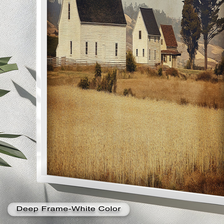 Farmhouse Landscape – Vintage Country Barn Oil Paintings