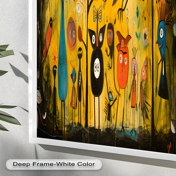Whimsy in the Wild – Surreal Forest Creature Picasso Oil Painting