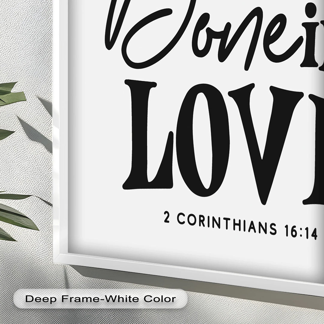 Let Everything Be Done in Love – Scripture Oil Painting - MyPhotoStation