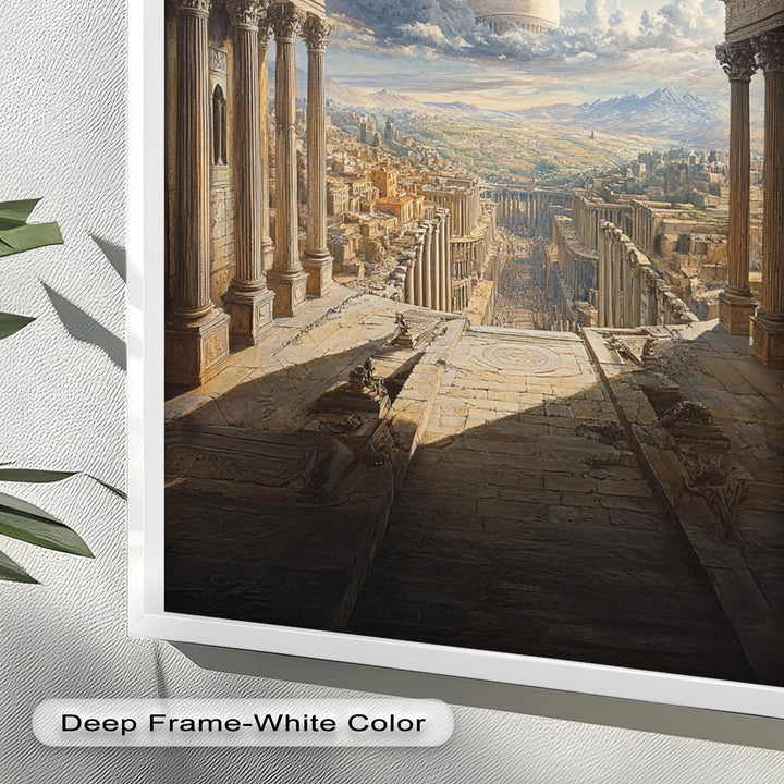Celestial Archway over an Ancient Metropolis – Renaissance Oil Painting