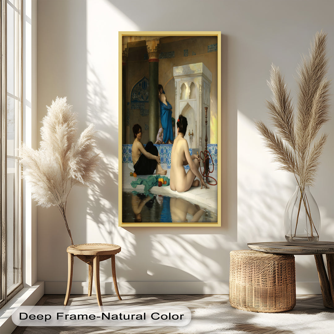 Serenity of the Harem Bath – Orientalist Renaissance Oil Painting