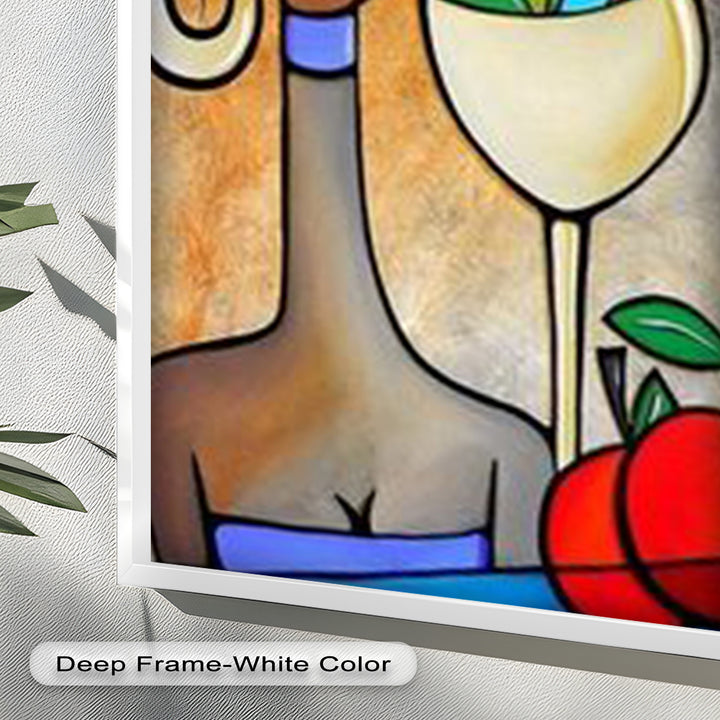 Tropical Gaze – Lebendiges Cocktail Muse Picasso Ölgemälde