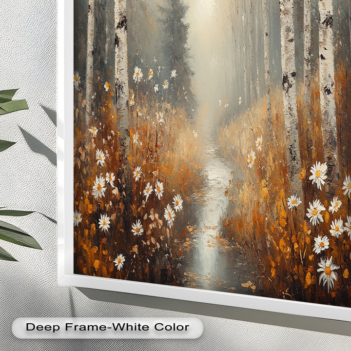 Golden Fall Leaves – Serene Autumn Oil Painting