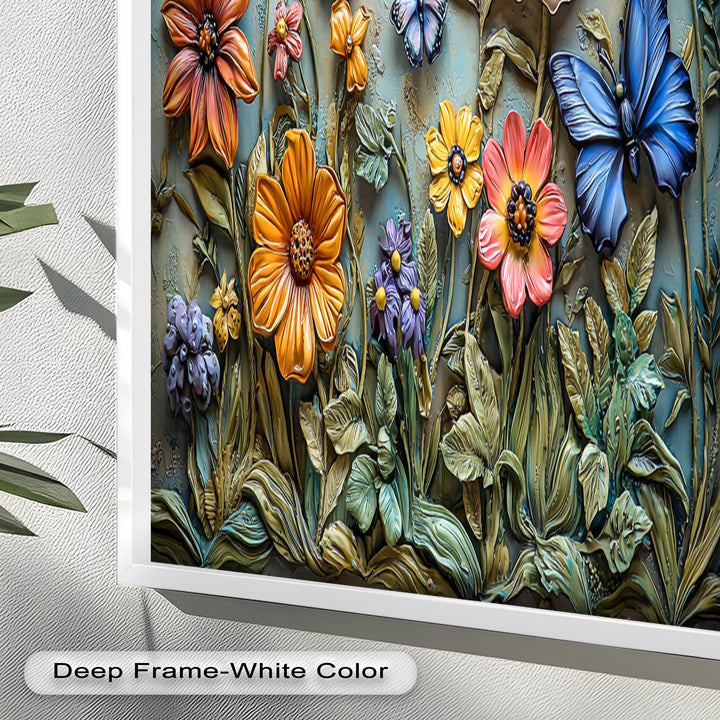 Vibrant Butterfly Flower – Textured Floral Oil Painting