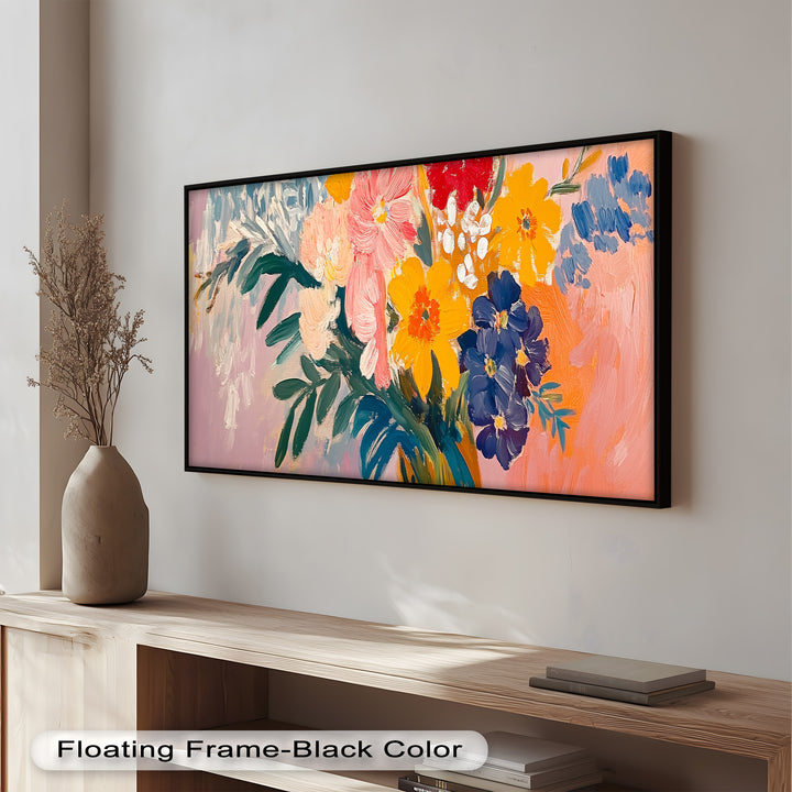 Boho Bloom – Fauvistisches Blumenölgemälde