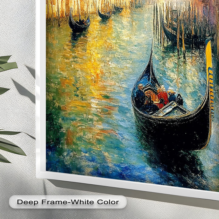 Venice Gondola Scene - Impressionist Oil Painting