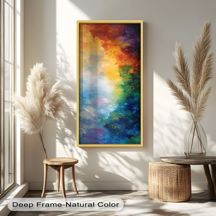 Celestial Vortex – Dreamlike Color Fade Abstract Oil Painting