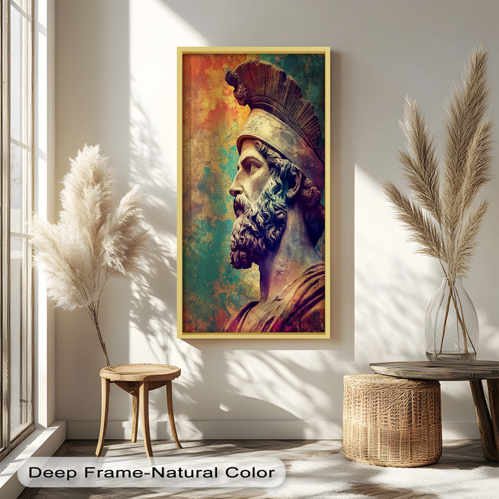 Greek Hero Bust - Mythology Oil Painting