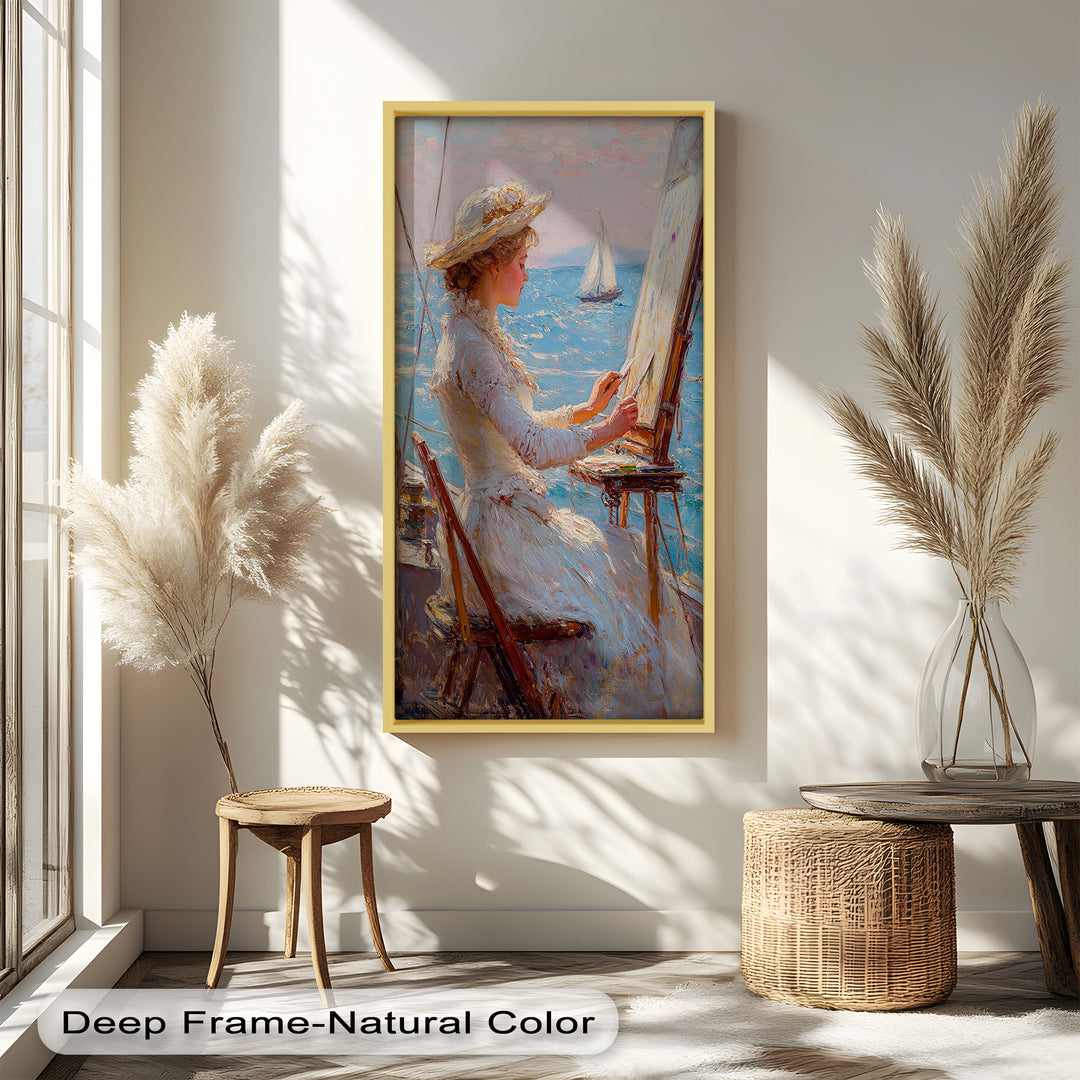 Seaside Muse – Impressionist Oil Painting